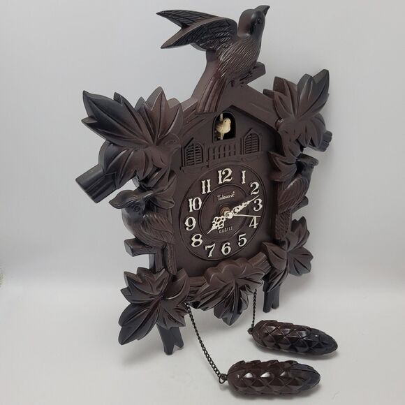 Vintage Telesonic Battery Operated Quartz Movement Music Cuckoo Clock - Picture 7 of 13